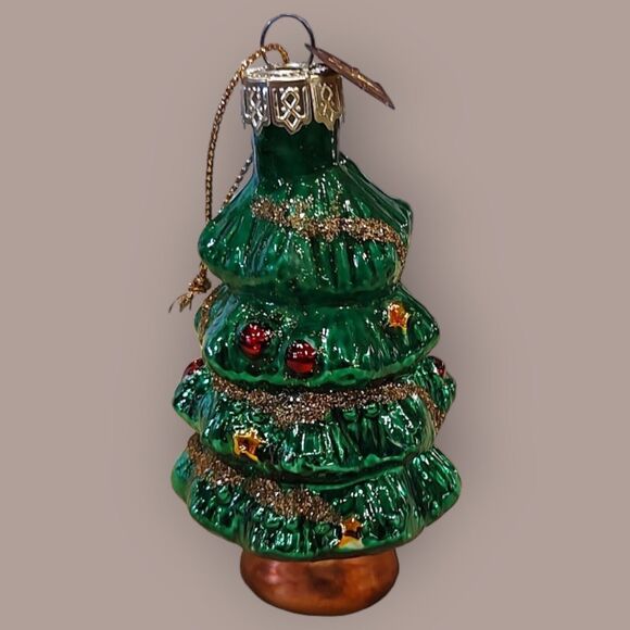 3" Tall Christmas Tree Ornament Hand Blown Glass Thomas Pacconi Classics 2002 - Picture 3 of 7
